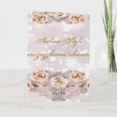 バラ結婚式招待状カード 招待状 (裏面)