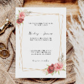 バラ結婚式招待状テンプレート 招待状