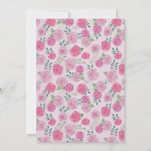 バラ結婚式招待状 招待状 (裏面)