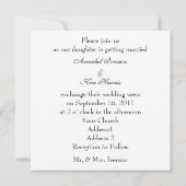 バラ結婚式招待状 招待状 (裏面)