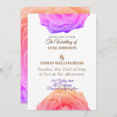 バラ結婚式招待状 招待状 (正面/裏面)