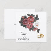 バラ結婚式招待状 招待状 (正面/裏面)