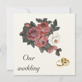 バラ結婚式招待状 招待状