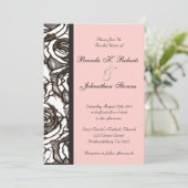バラ結婚式招待状 招待状 (スタンド正面)