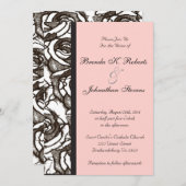 バラ結婚式招待状 招待状 (正面/裏面)