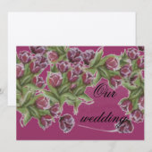 バラ結婚式招待状 招待状 (正面/裏面)