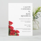 バラ結婚式招待状 招待状 (スタンド正面)