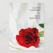 バラ結婚式招待状 招待状 (裏面)