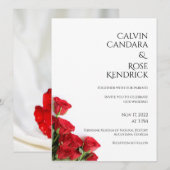 バラ結婚式招待状 招待状 (正面/裏面)