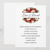 バラ結婚式招待状 招待状 (正面/裏面)