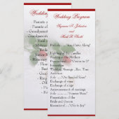 バラ結婚式 プログラム (正面/裏面)