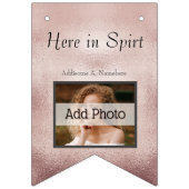 バラ結婚金ゴールドエレガントのモダンカスタム写真 バンティングフラッグ (第2の旗)