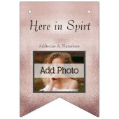 バラ結婚金ゴールドエレガントのモダンカスタム写真 バンティングフラッグ (第1の旗)