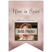 バラ結婚金ゴールドエレガントのモダンカスタム写真 バンティングフラッグ (第3の旗)