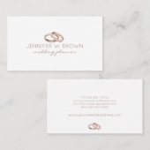 バラ結婚金ゴールドリングや輪ジュエリー 名刺 (正面/裏面)