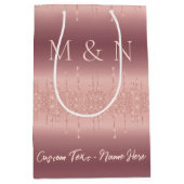 バラ結婚金ゴールド抱き枕名前をカスタムする及び文字 ミディアムペーパーバッグ (正面)