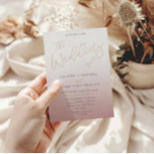 バラ結婚金ゴールド書道の結婚概要 箔招待状