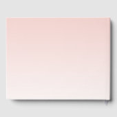 バラ結婚金ゴールド赤面ピンクブルゴーニュ花模様 ゲストブック (裏面)