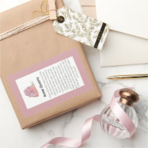 バラ結晶意味ジュエリーパッケージラベル