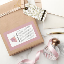 バラ結晶意味ジュエリーパッケージラベル 長方形シール