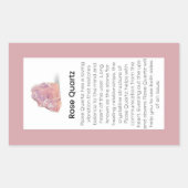 バラ結晶意味ジュエリーパッケージラベル 長方形シール (正面)