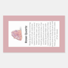 バラ結晶意味ジュエリーパッケージラベル 長方形シール