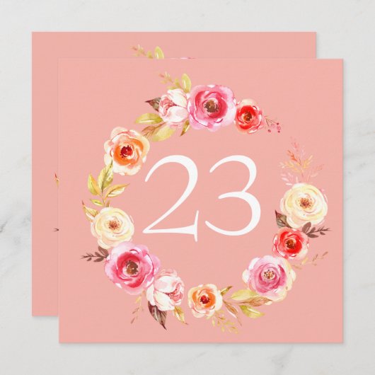 バラ統一 招待状 (正面/裏面)