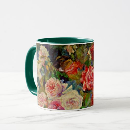 バラ絵を描は、ピエール・アウグスト・ルノアールの有名な作品だ。 マグカップ (正面左)