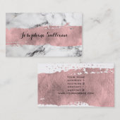 バラ絵を描金ゴールドストロークの白黒の大理石 名刺 (正面/裏面)