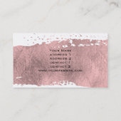 バラ絵を描金ゴールドストロークの白黒の大理石 名刺 (裏面)