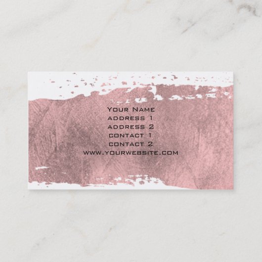 バラ絵を描金ゴールドストロークの白黒の大理石 名刺 (裏面)