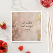 バラ絵を描金ゴールド スタンダードランチョンナプキン (インサイチュ)