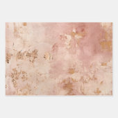 バラ絵を描金ゴールド ラッピングペーパーシート (正面3)