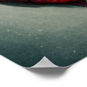 バラ絵画ハート ポスター (角)