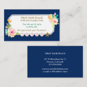 バラ縁どフローラヘアスタイルサロンロイヤリティカード ロイヤリティカード (正面/裏面)