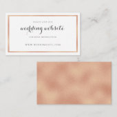 バラ縁どモダン結婚金ゴールドのWebサイトカード エンクロージャーカード (正面/裏面)