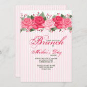 バラ縁ど招待状 招待状 (正面/裏面)