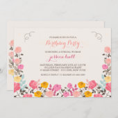 バラ縁ど招待状 招待状 (正面/裏面)