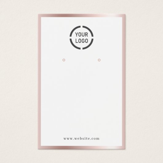 バラ縁ど金ゴールドカスタムロゴイヤリング表示 (正面)