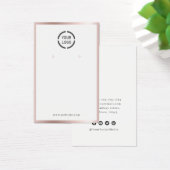 バラ縁ど金ゴールドカスタムロゴイヤリング表示 (デスク)