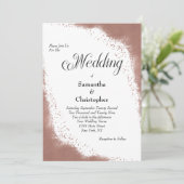 バラ縁ど金ゴールドグラムきらきら光るエレガモダンントウェディング 招待状 (スタンド正面)