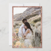 バラ縁ど金ゴールドテラコッタフローラ結婚写真 招待状 (裏面)