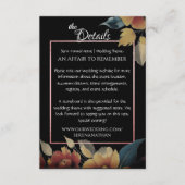 バラ縁ど金ゴールドワイルドフラワー結婚の詳細 エンクロージャーカード (正面)