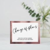 バラ縁ど金ゴールド延期計結婚画 ポストカード (スタンド正面)