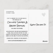 バラ縁ど金ゴールド延期計結婚画 ポストカード (裏面)