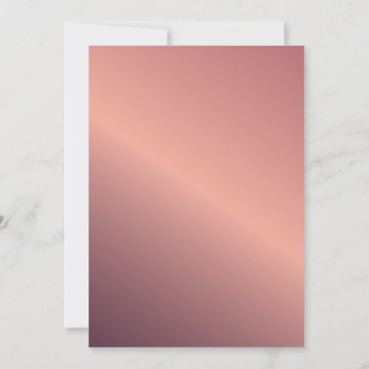 バラ縁ど金ゴールド白イスラム結婚教徒 招待状 (裏面)