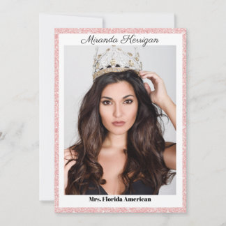 バラ縁ど金ゴールドPageant Autograph Card 招待状