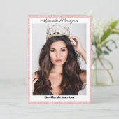 バラ縁ど金ゴールドPageant Autograph Card 招待状 (スタンド正面)