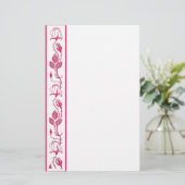 バラ縁ど 便箋 (スタンド正面)