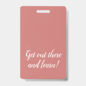 バラ縦型ストライプホームスクール教育者IDバッジ バッジ (裏面)